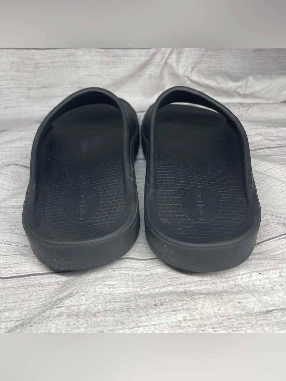 OOFOS Ooahh Men’s 11 Black Recovery Comfort Sport Slide Sandals
